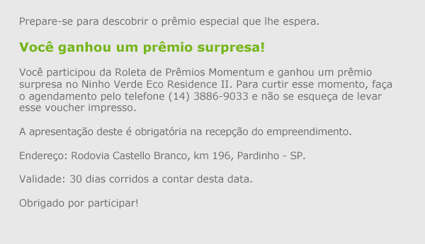 Voucher NV II - Brinde Surpresa