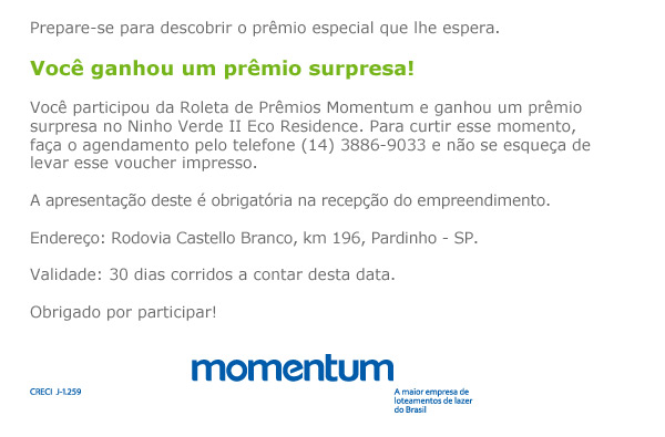 Momentum - Voucher Brinde Surpresa!