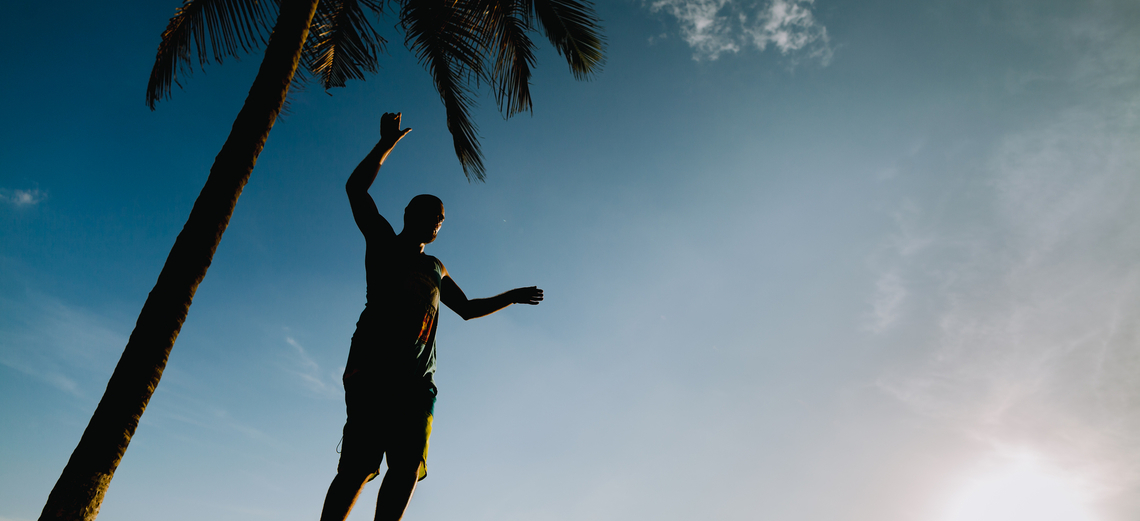 Slackline no Santa Bárbara