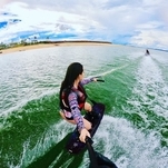 Prática de wakeboard na Riviera de Santa Cristina XIII.