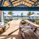 Vista do restaurante para a represa