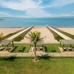 Vista para área do píer para embarcações