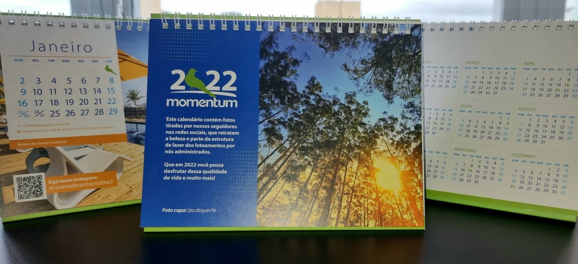 O calendário 2022 da Momentum está a caminho!